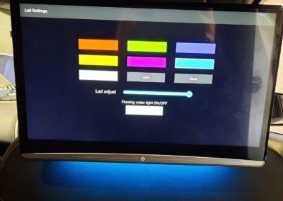 Colour Change rear TV screens