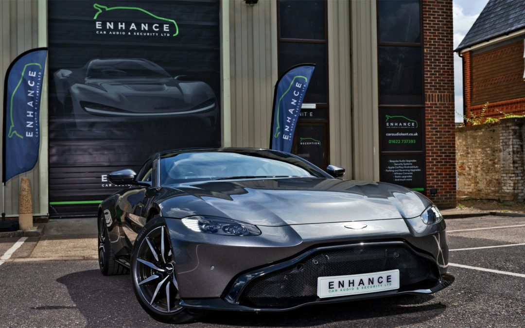 Aston Martin outside Enhance workshop