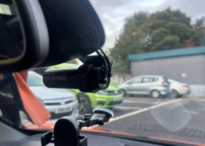 Front blackvue witness camera installed in McLaren