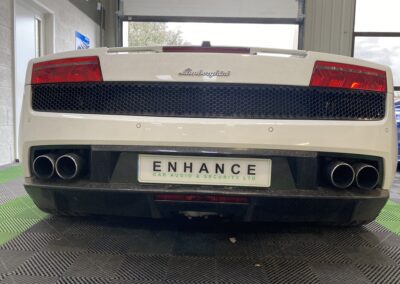 Rear of Lamborghini with Parking Sensors and reverse camera