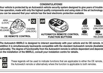 Autowatch Remote diagram